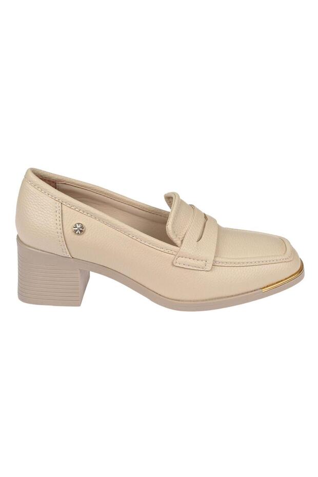 5,5 Cm Topuklu Kadın Ayakkabı MF-400 BEJ - 2