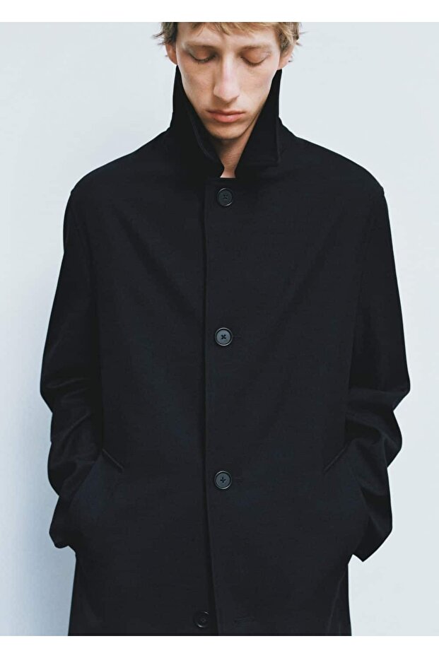 Oversize comfort streç trençkot - 8