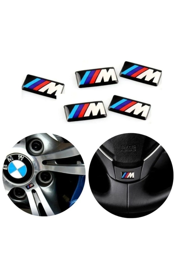 ملصق عجلة القيادة بشعار Bmw M (5 قطع)