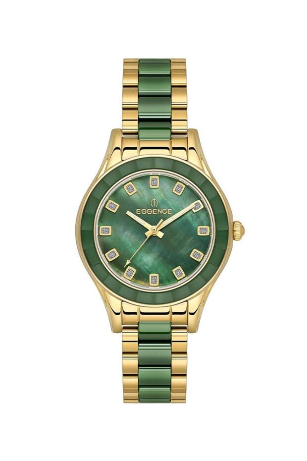 Es6901Fe.270 Steel Case Water Resistant Gold-Green Color Women's Watch
