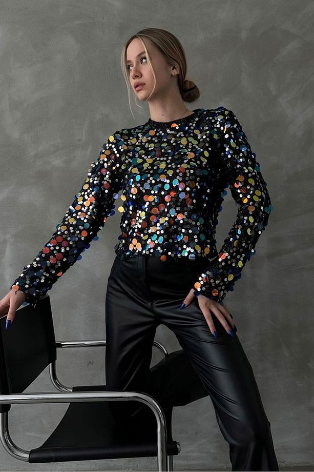 Pul Palet Disco Toptan Bluz - Pullu | - 2