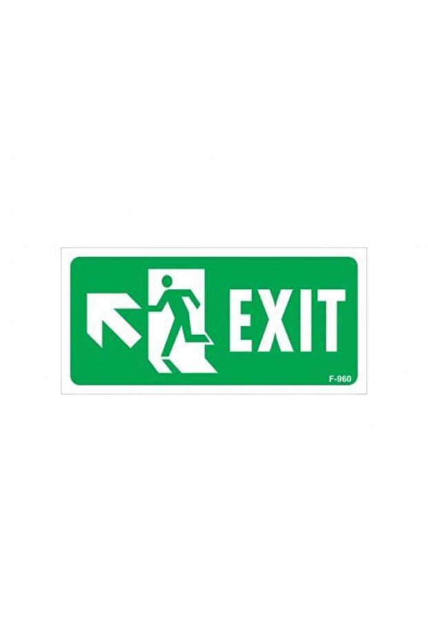 Exit Left Up Warning Sign 17.5x25 CODE: 960 - 1