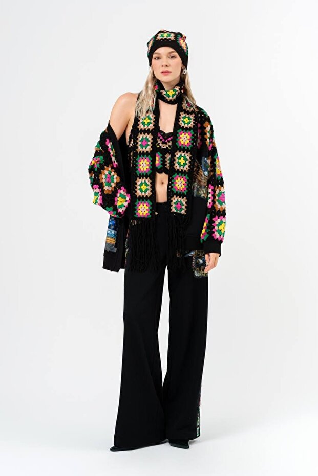 Kroşeta Örgü Atkı Ve Bere - 3