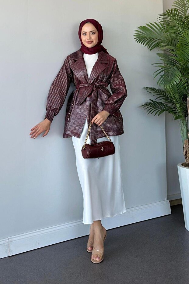 Burgundy Turquoise Jacket