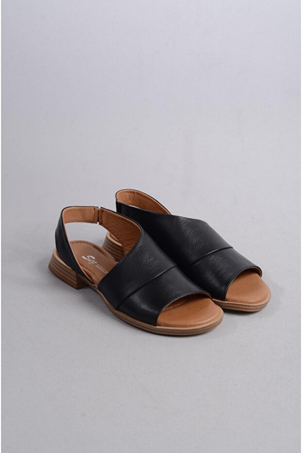 Select 32208 genuine leather women's sandal black