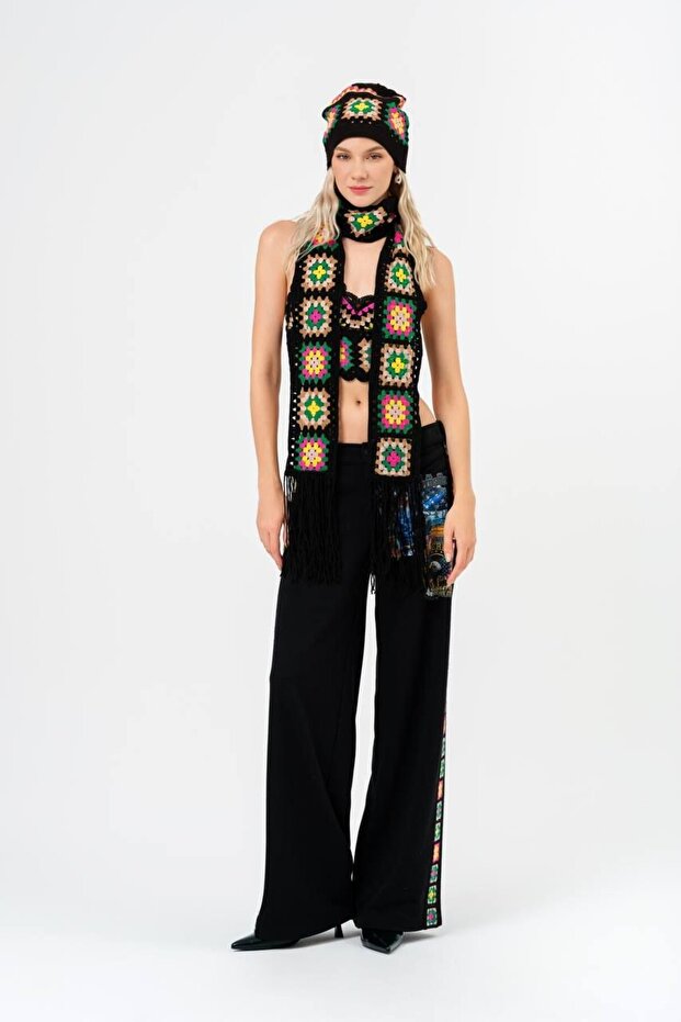 Kroşeta Örgü Atkı Ve Bere - 4