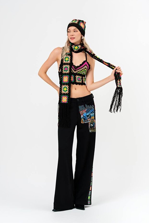 Kroşeta Örgü Atkı Ve Bere - 1