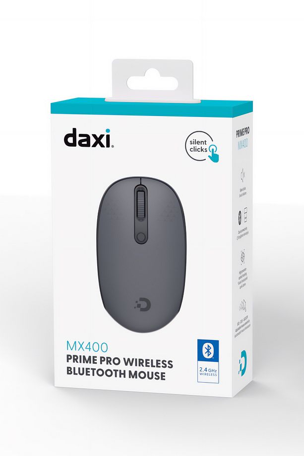 MX400 Prime Pro Sessiz Kablosuz Mouse Bluetooth ve 2.4GHz Wireless Bağlantı - Ayarlanabilir DPI - 7