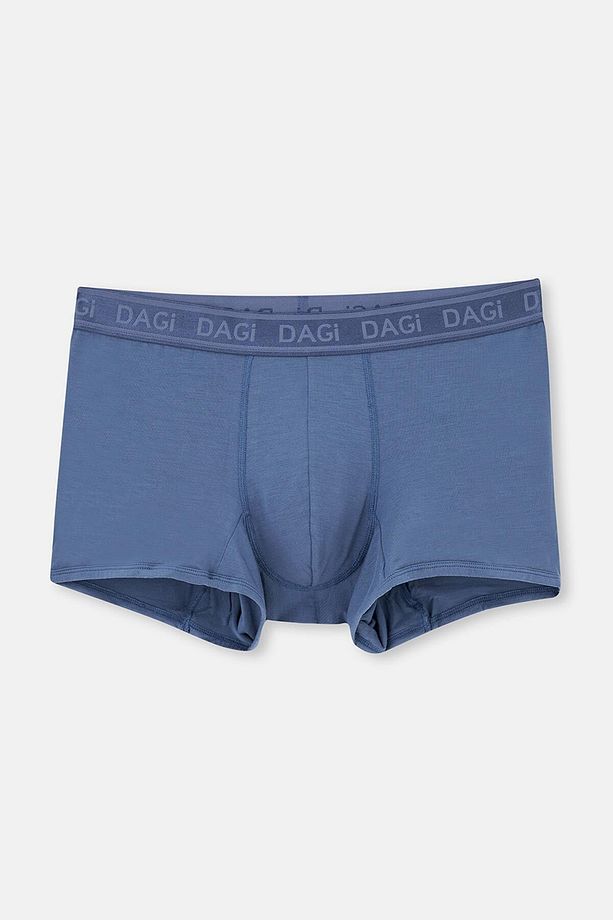 Açık Kahve-Lacivert 4210 2'Li Düz Mıcro Modal Boxer - 5