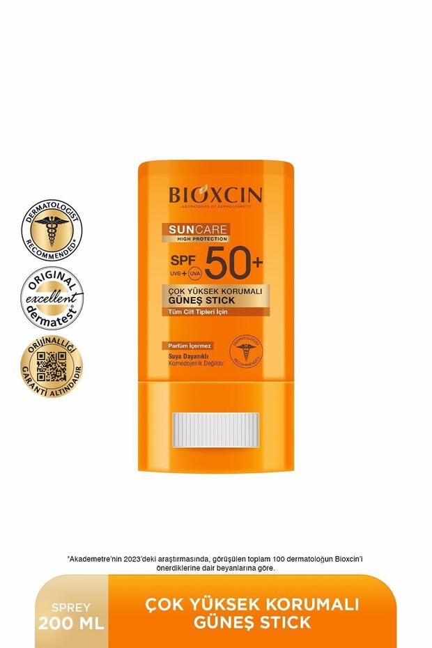 Sun Care Stick Spf 50 High Protection Sunscreen for Sensitive Areas Dry Touch, Matte