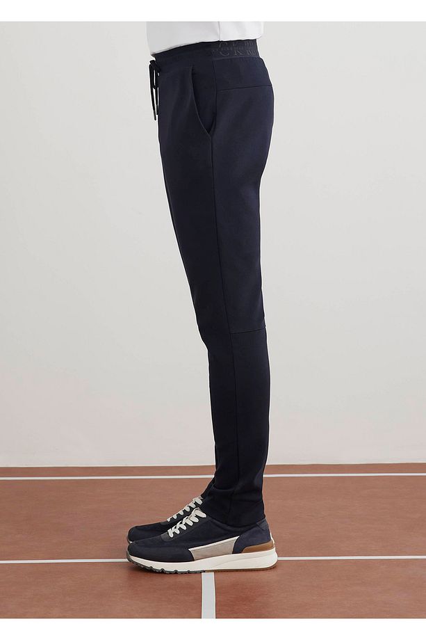 Lacivert Renk Örme Kumaşdan Jogger Pantolon - 3