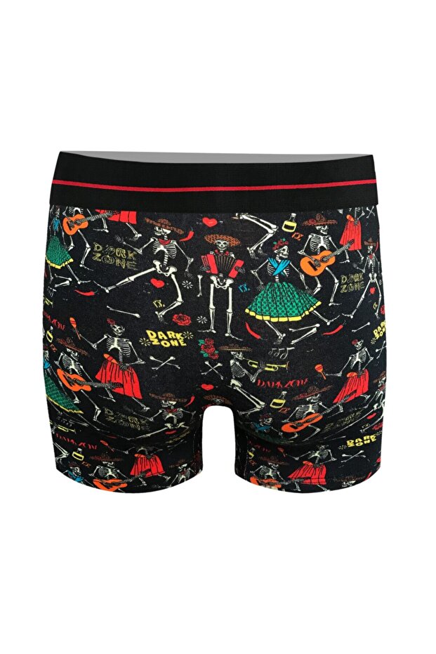 Digital Printed Skeleton Patterned Men's Boxers - 7