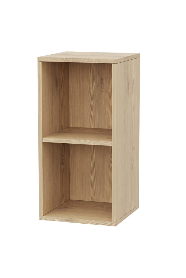 Wooden Storage Display Shelves 2-Tier Freestanding, Box Shelves, Light Imperia
