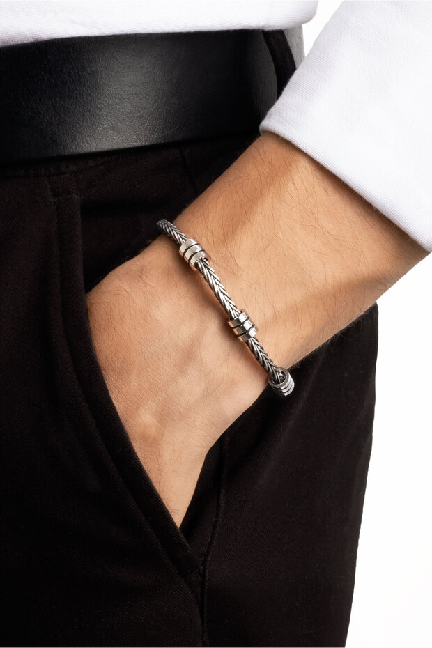 Samuray 21 Cm Çelik Erkek Bileklik - 2