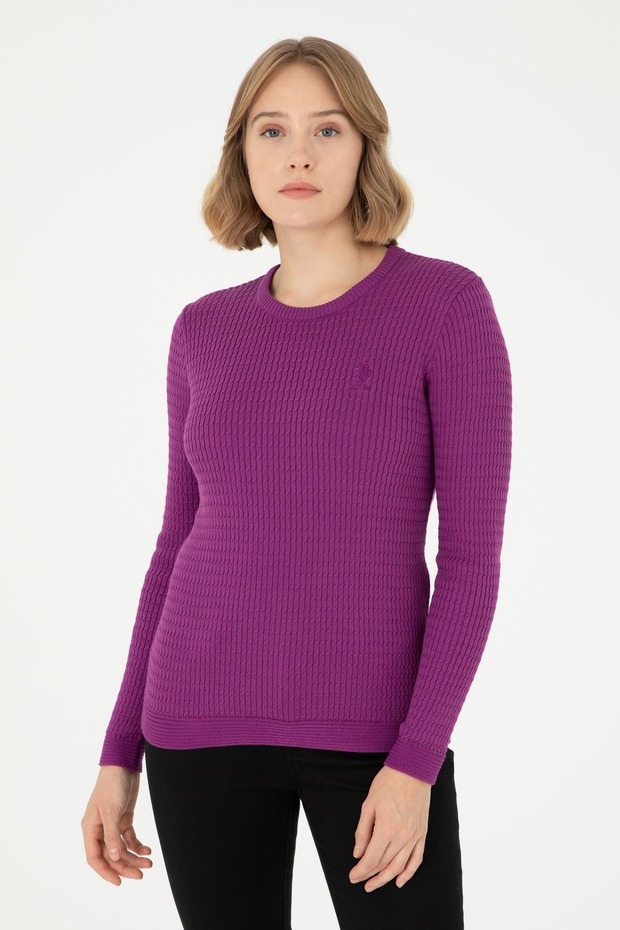 Women's Violet Basic Sweater Eli̇fsu Buti̇khome Tr
