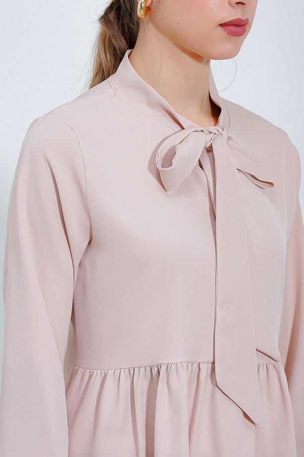 Kadın Krem Örme Pantolon Tunik Alt Üst Takım 6654 - 4