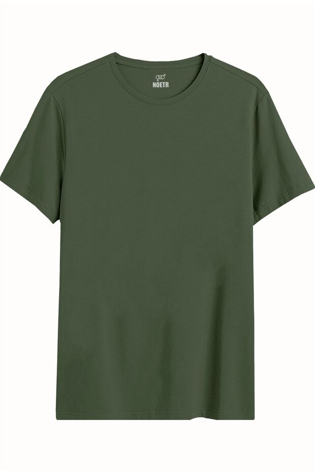 Khaki Color Regular Fit Cotton Men's T-Shirt