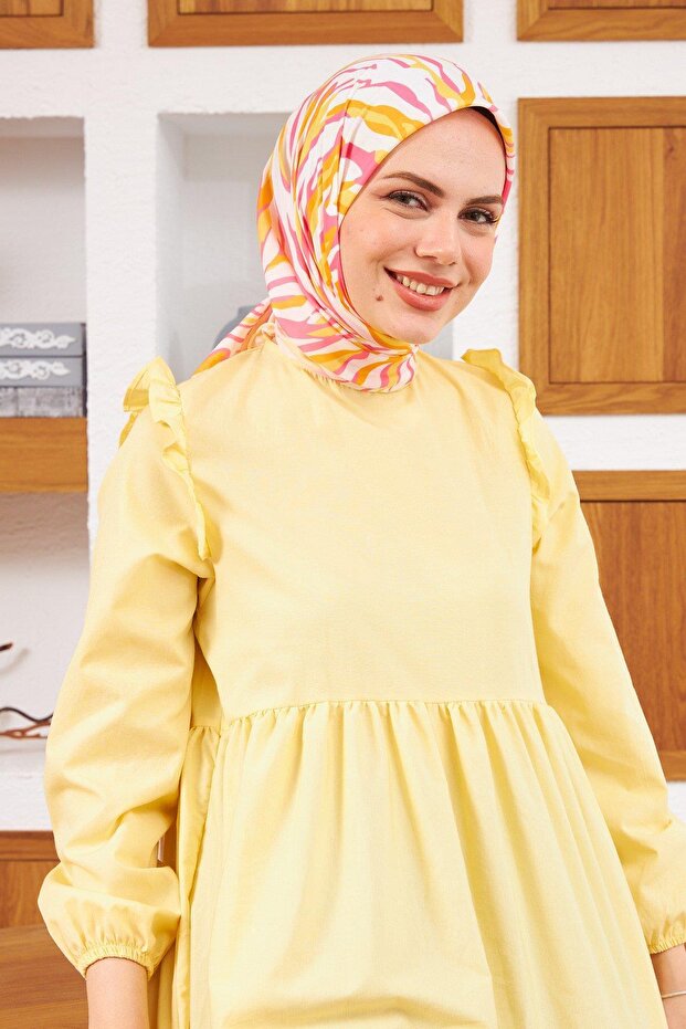 Nature Zebra Soft Scarf Pink Yellow 1141-18
