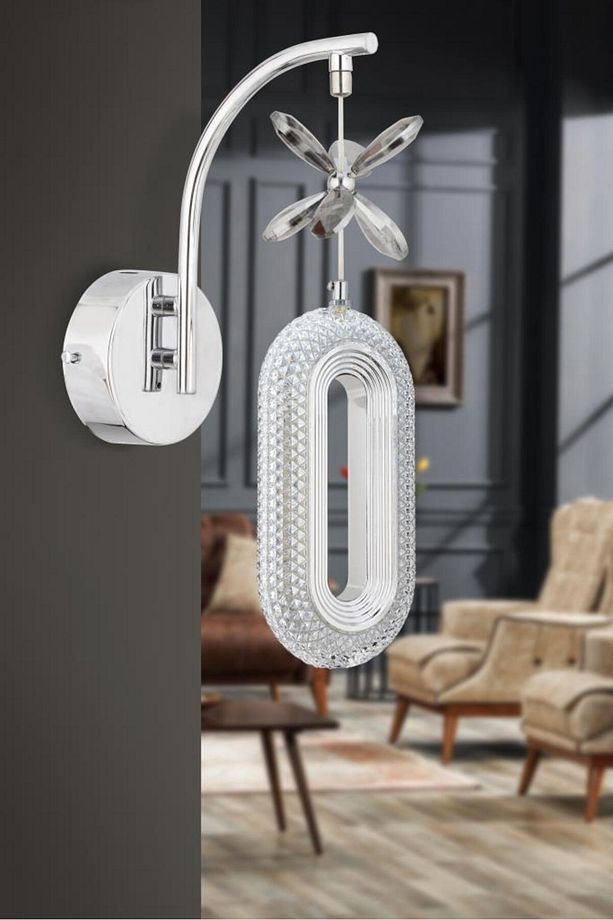 Aplik Led Alfa Tekli Gümüş Aplik - 2