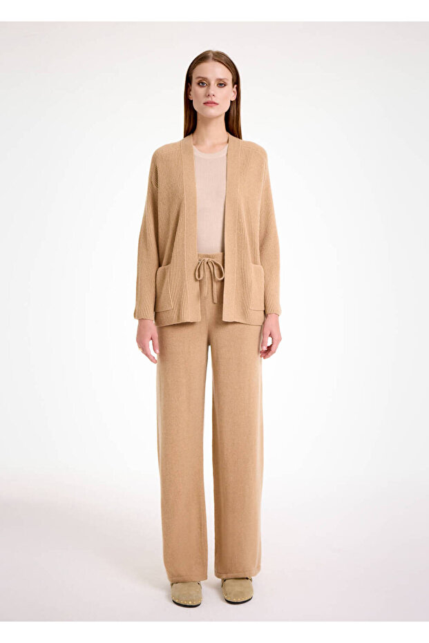 Camel Kaşmir Triko Hırka - 2