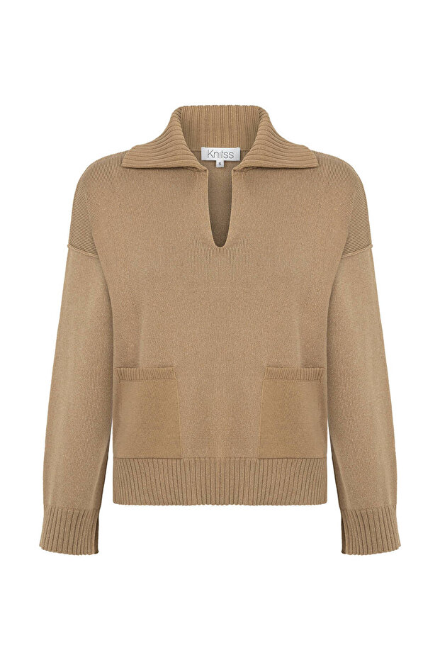 Oversize Camel Triko - 6