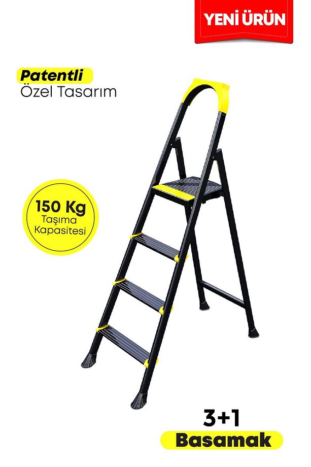 Leo 3+1 Basamaklı Metal Merdiven, leo3 - 3
