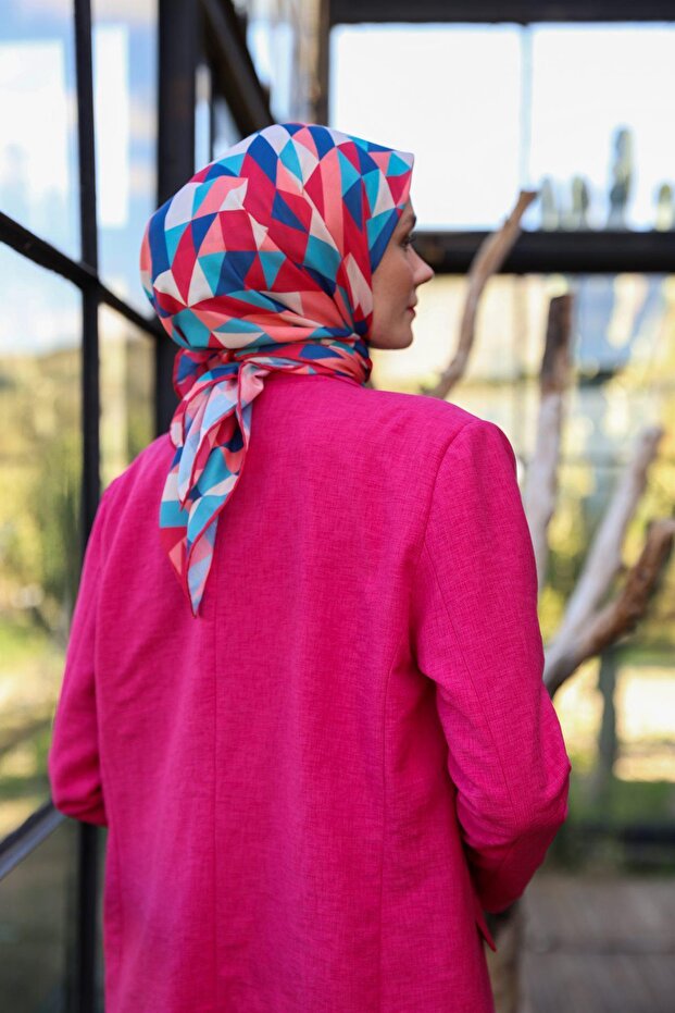 وشاح ناعم بنمط تريانو أحمر كرزي 1171-06 - 3