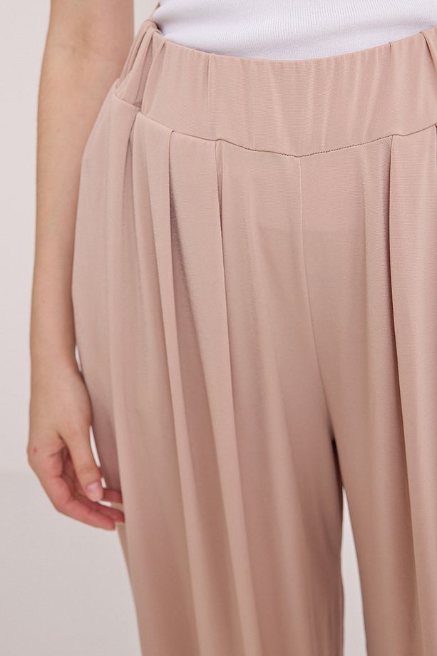 Kadın Krem Şalvar Pantolon 6659 - 5