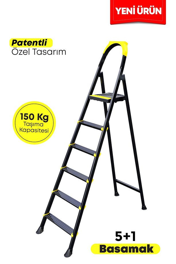 Leo 5+1 Basamaklı Metal Merdiven, leo5 - 3