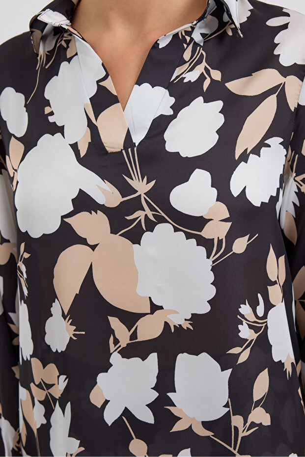 8018 بدلة مزدوجة من الساتان الأسود - 4