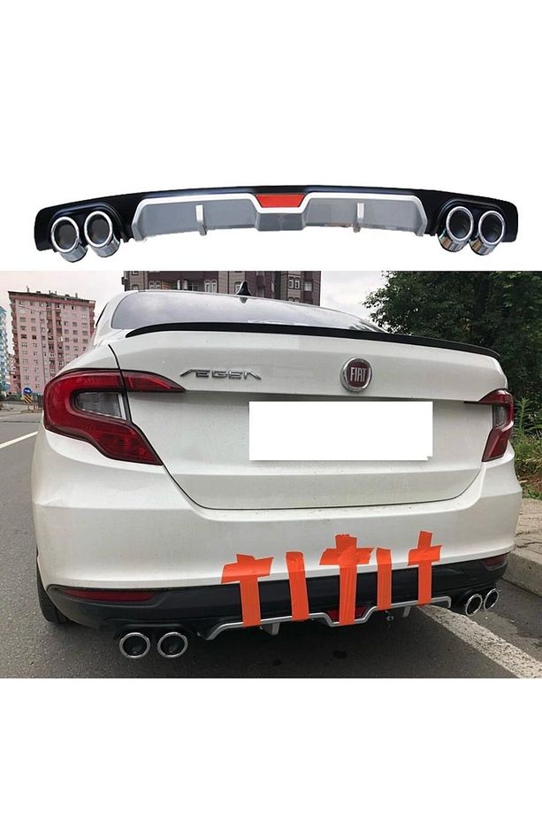 Autogp Fiat Egea Difüzör Arka Tampon Eki 4 Egzoz Çıkışlı - 1