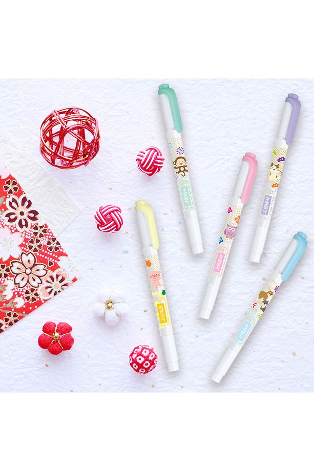 Mildliner Limited Edition 5'li Çift Uçlu Fosforlu Işaretleme Kalemi Seti - Lucky Charm / Wkt7- - 5