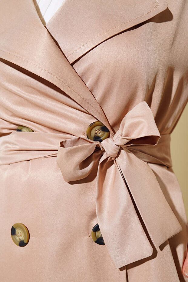 T5853 Trenci Hijab Model Mink - Guler dublu - 3