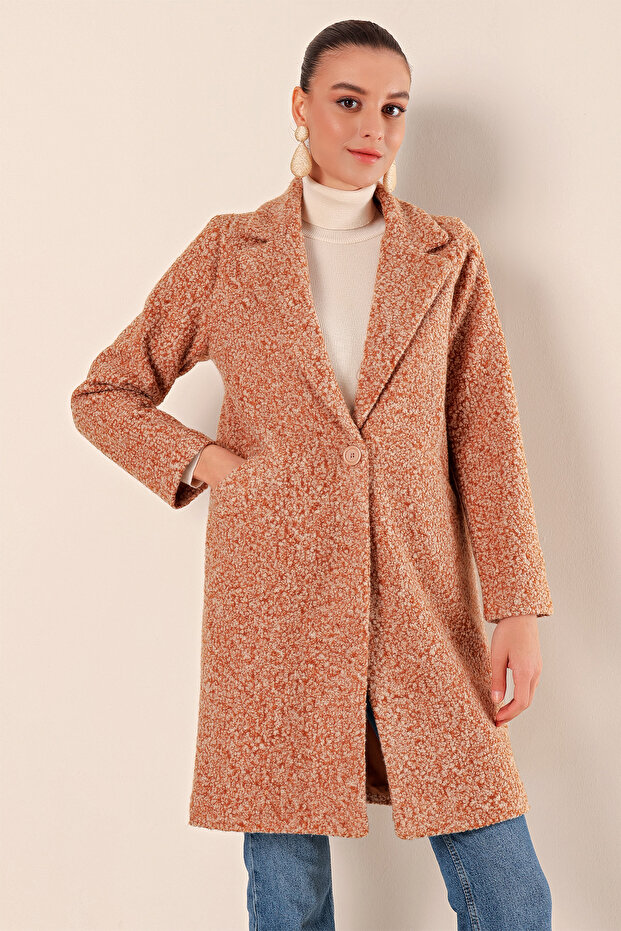 9082 Oversize Kaşe Kaban - M. Taba - 5