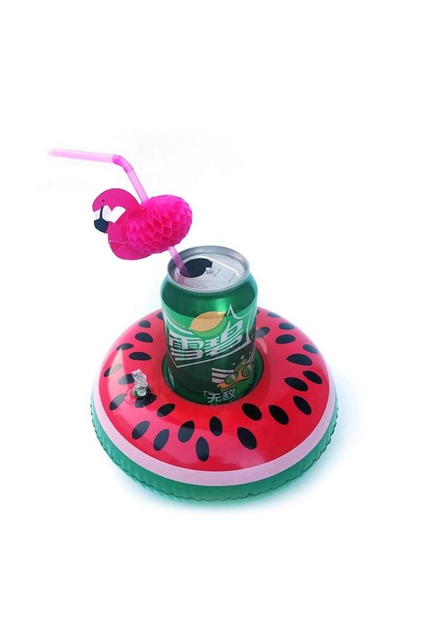 Donut Karpuz Flamingo 3lü Şişme Havuz Deniz Bardak Tutucu Float Bar Set - 3