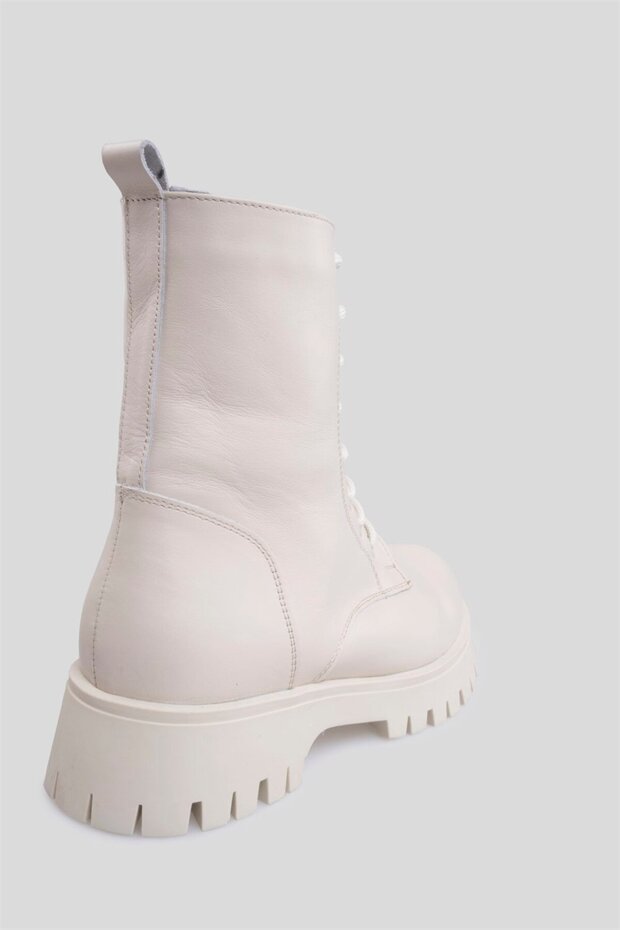 Gerçek Deri Postal Bej - 5