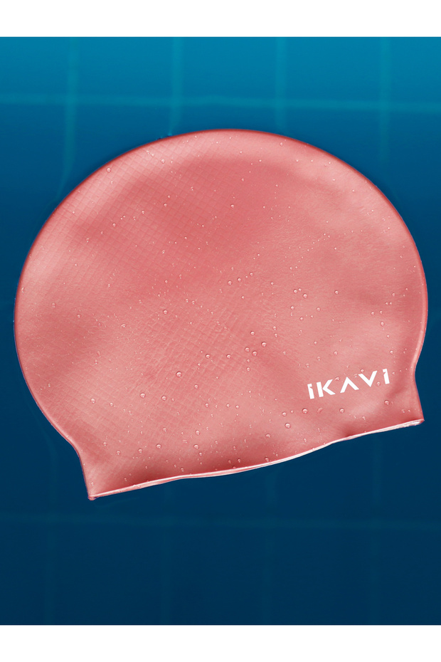 Rose Gold Metallic Silicone Bonnet High Quality Pool and Sea Swimmer Cap