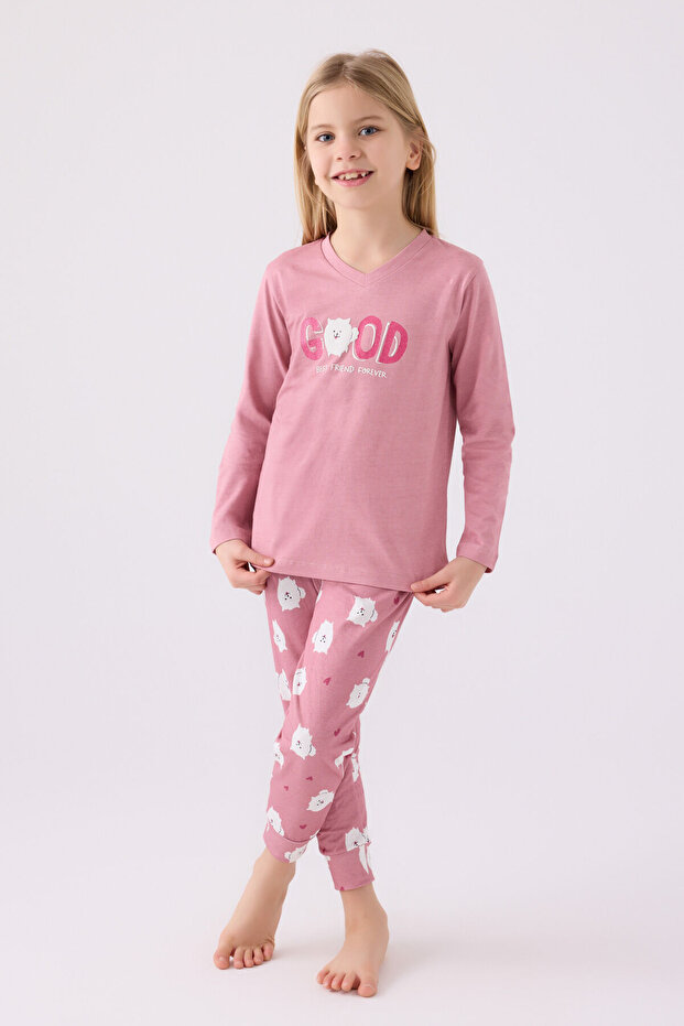 Devojčin roze pidžama set - 1