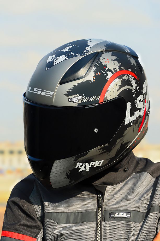 RAPID 2 CIRCLE MAT SİYAH-KIRMIZI KASK - 2