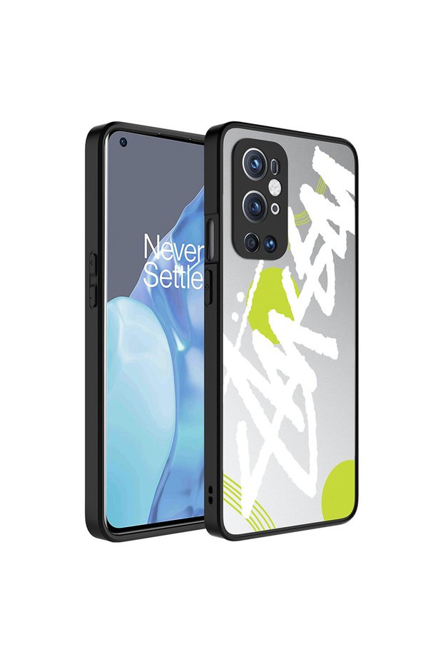 Compatible Case Mirror Cover for One Plus 9 Pro Case Mirror Glossy with Patterned Camera Protection