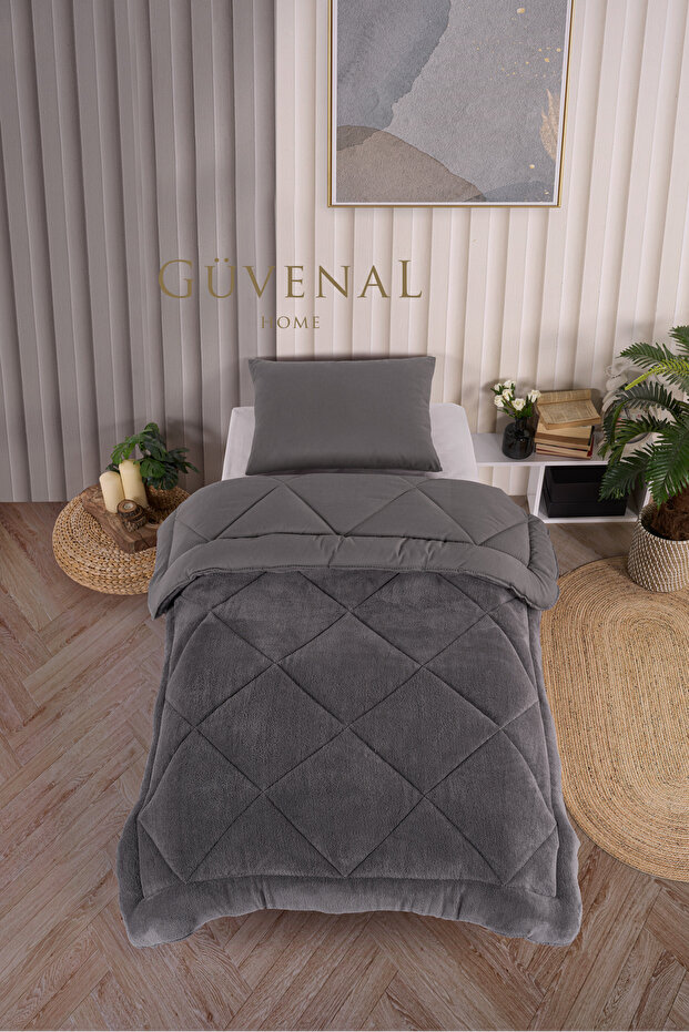 Güvenal Elite Wellsoft Tek Kişilik Çift Taraflı Yastık Kılıflı Lüx Yorgan Seti | Yorgan | Uyku Seti | Çeyiz
