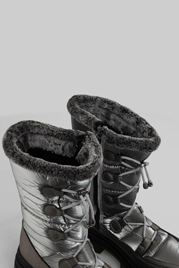 Kürklü Kar Botu Antrasit - 6