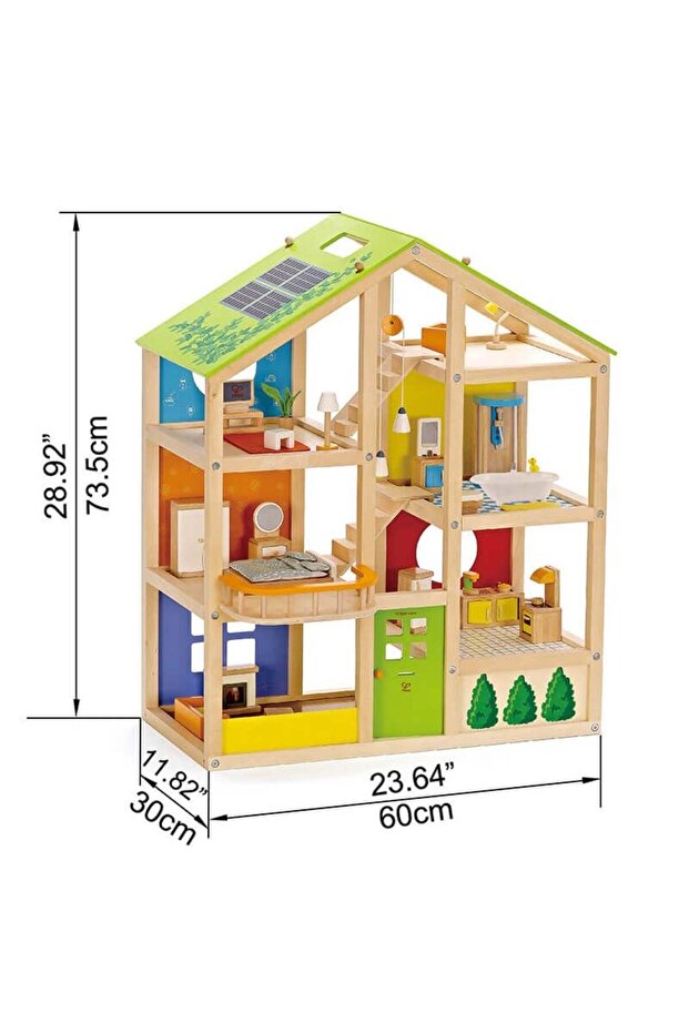 4 Mevsim Mobilyalı Oyuncak Ev - 6