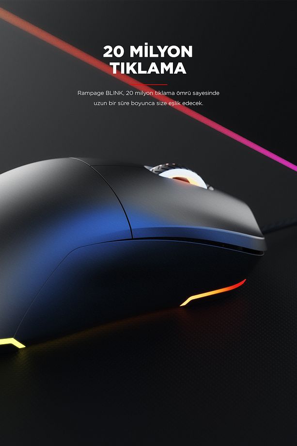 Blink Rgb Mouse Makrolu 12800 Dpi Oyuncu Mouse Gaming Mouse Örgü Kablo E-spor Mouse Profesyonel - 7