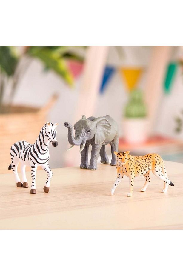 Terra Orman Hayvanları 3'lü Set - Zebra, Fil Ve Çita - 2