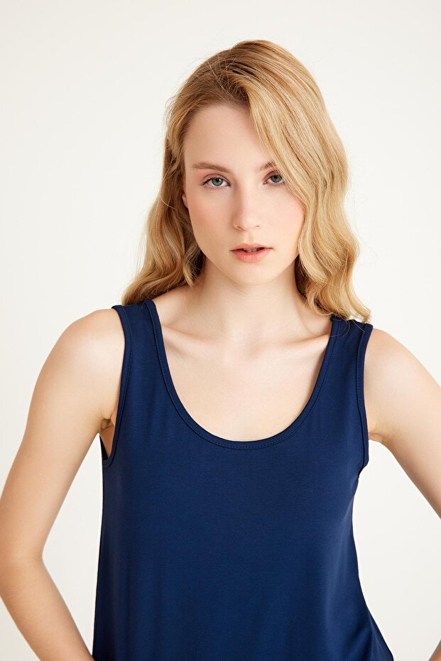 A Kesim Kalın Askılı Basic Pamuklu Atlet Tişört - 8