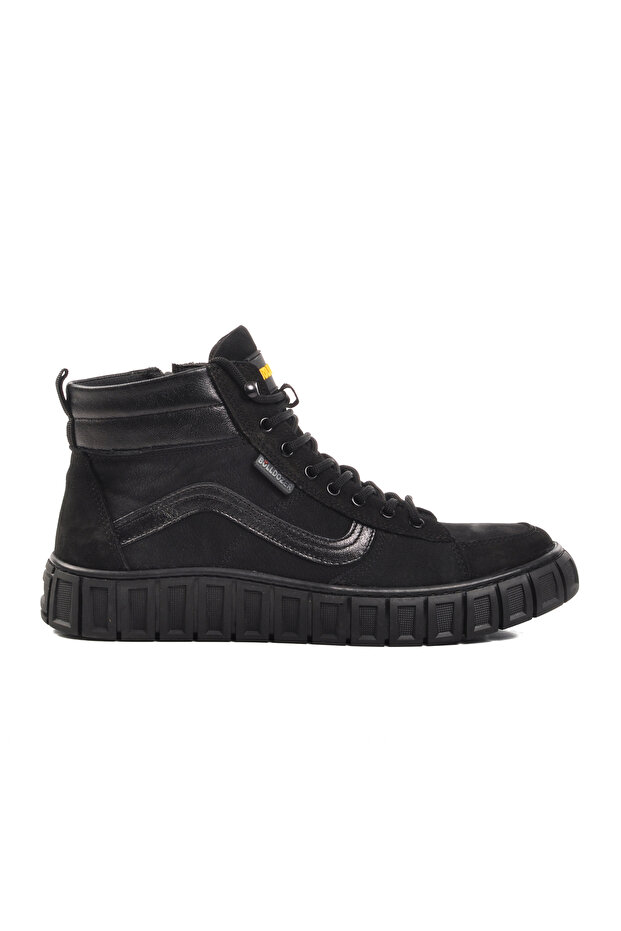 250117 حذاء رجالي أسود من الجلد الطبيعي Nubuck
