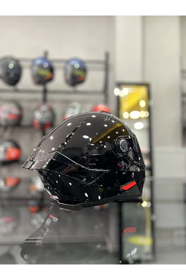 Helmets Thunder 4 Gloss Black Kask ŞEFFAF VİZÖRLÜ - 4
