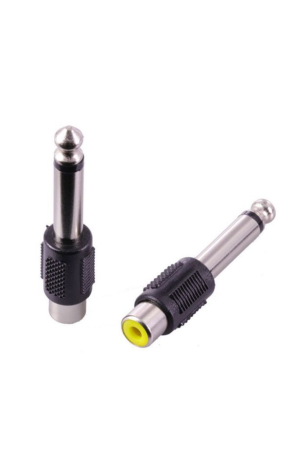 6,3 Mm Mono Erkek To Rca Dişi Çivi Jak Gitar Jakı - 1