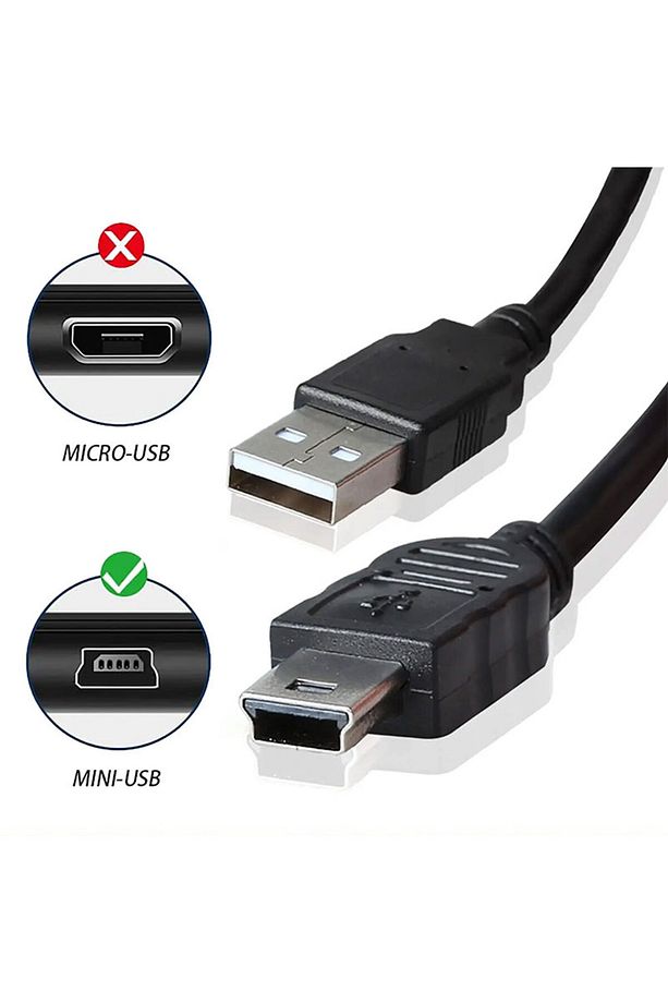 Mini Usb 5 Pin Şarj Ve Data Kablosu Mp3,mp4,ps3 Kablosu 1m - 5